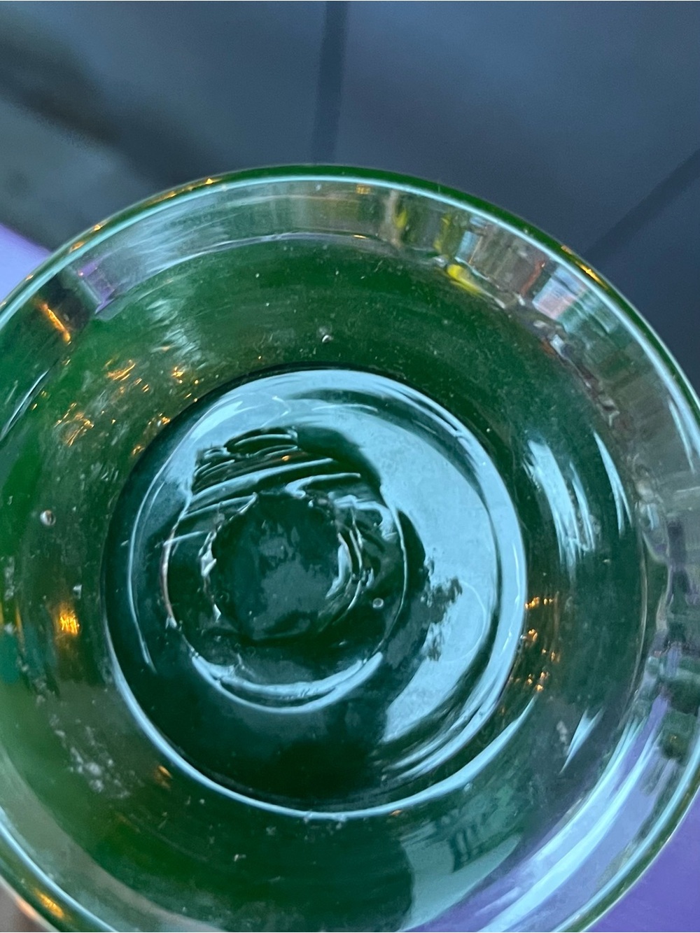 Vintage Murano Style (possibly authentic) Green Glass Vase Applied Flowers 8” - Picture 10 of 16